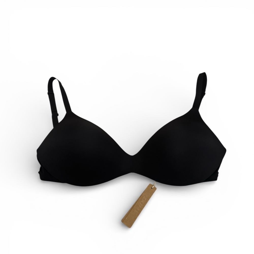 SKIMS Wireless Form Push Up Plunge‎ Bra Onyx 36DD DM-DEM-9539W NEW
